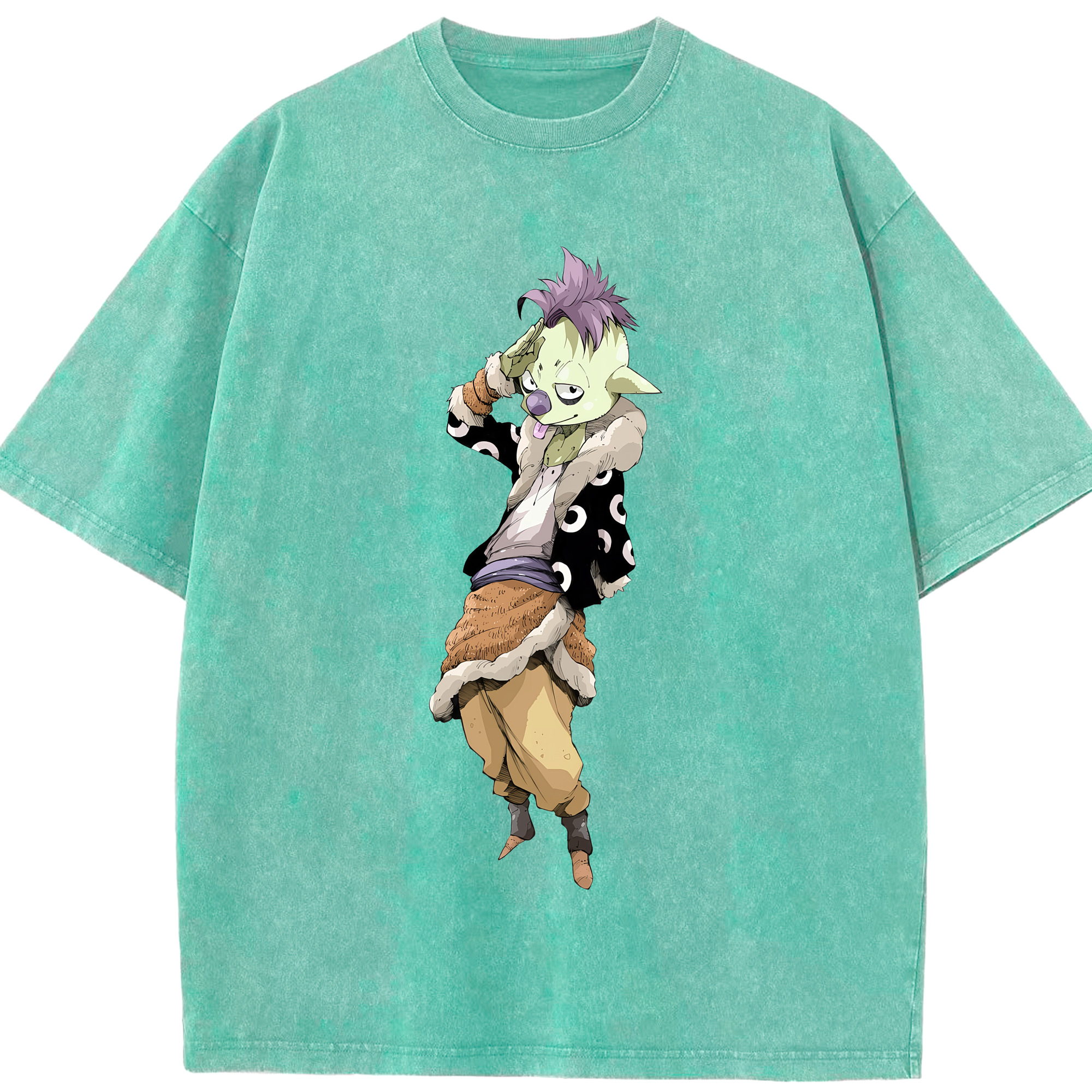 （画像用） 転スラ Regarding Reincarnated to Slime 綿100% ヴィンテージ風 半袖Tシャツ（フロントプリント）